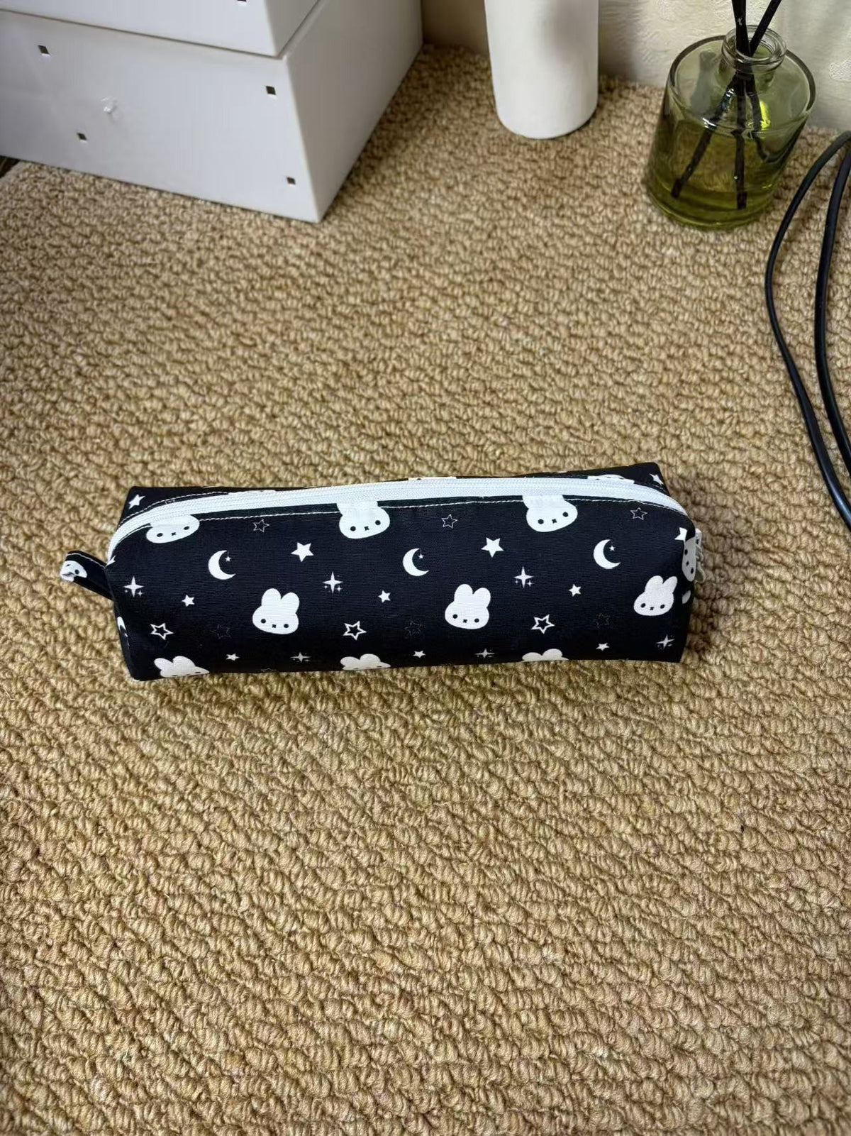 Black Rabbit Moon Star Storage Pouch