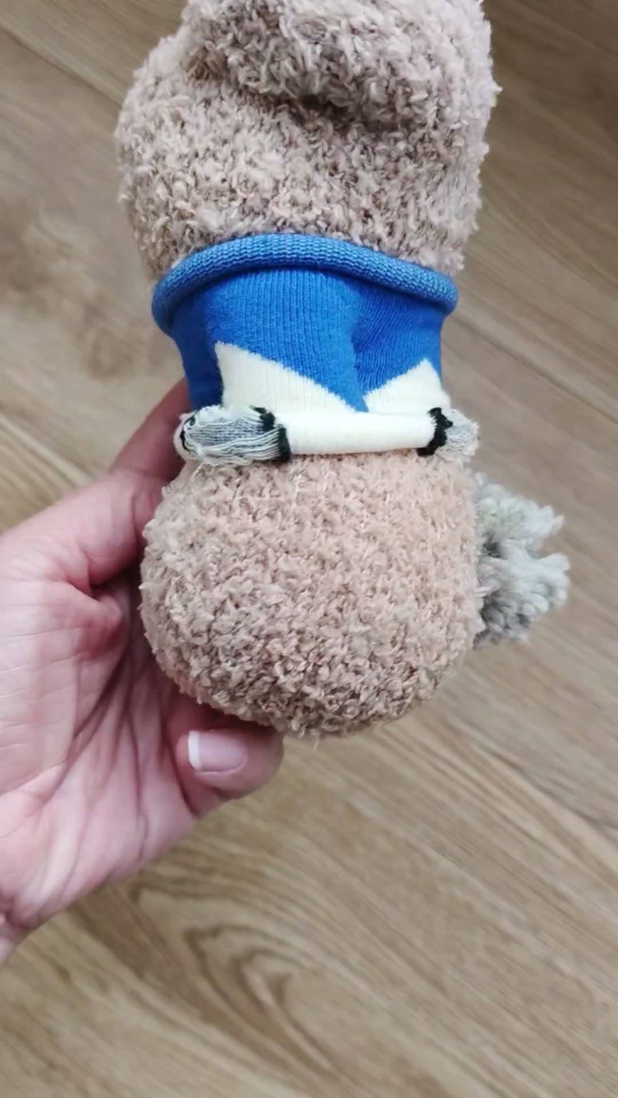 ハンドメイド ソックドル 犬またはクマ 15cm