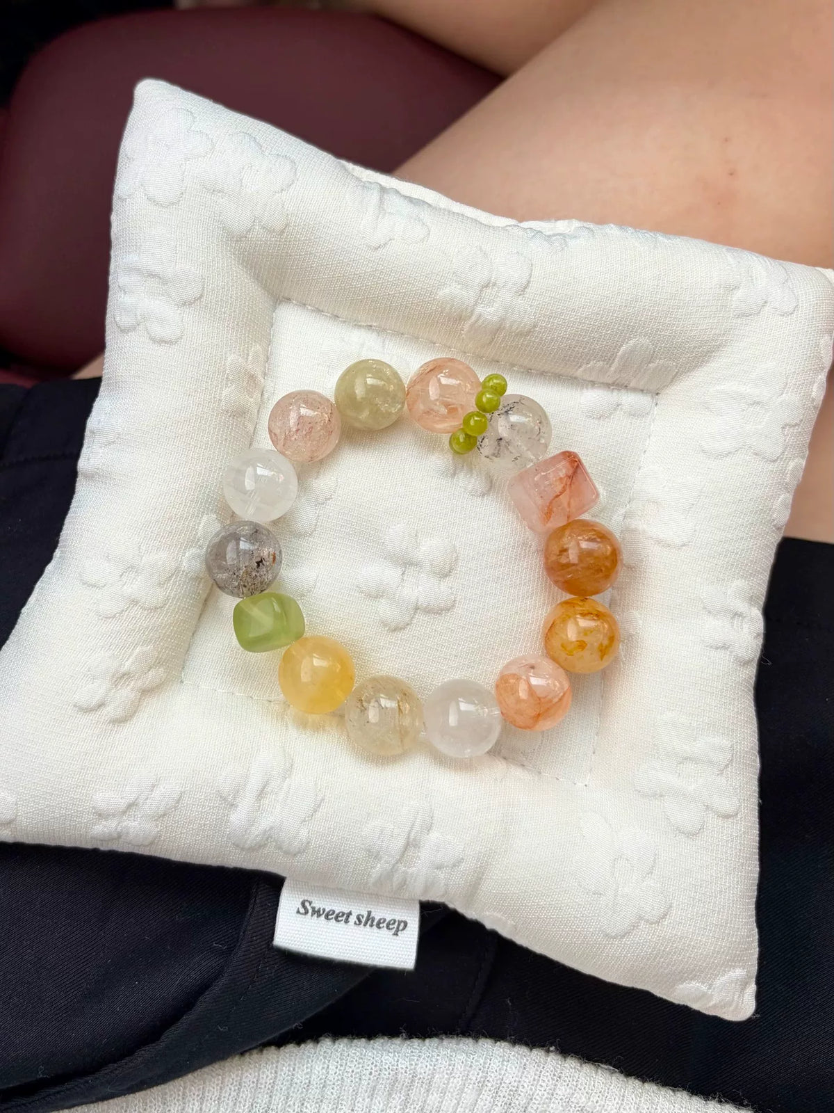 Mixed Gemstone Crystal Beaded Bracelet
