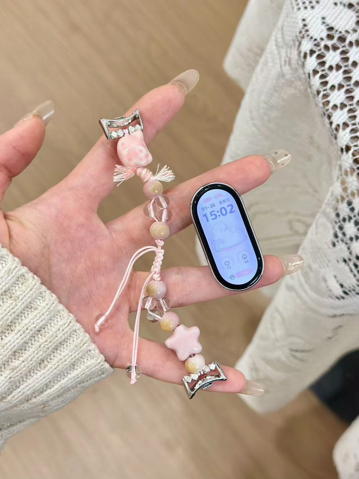 Beaded Strap for Xiaomi Smart Band 10 9 8