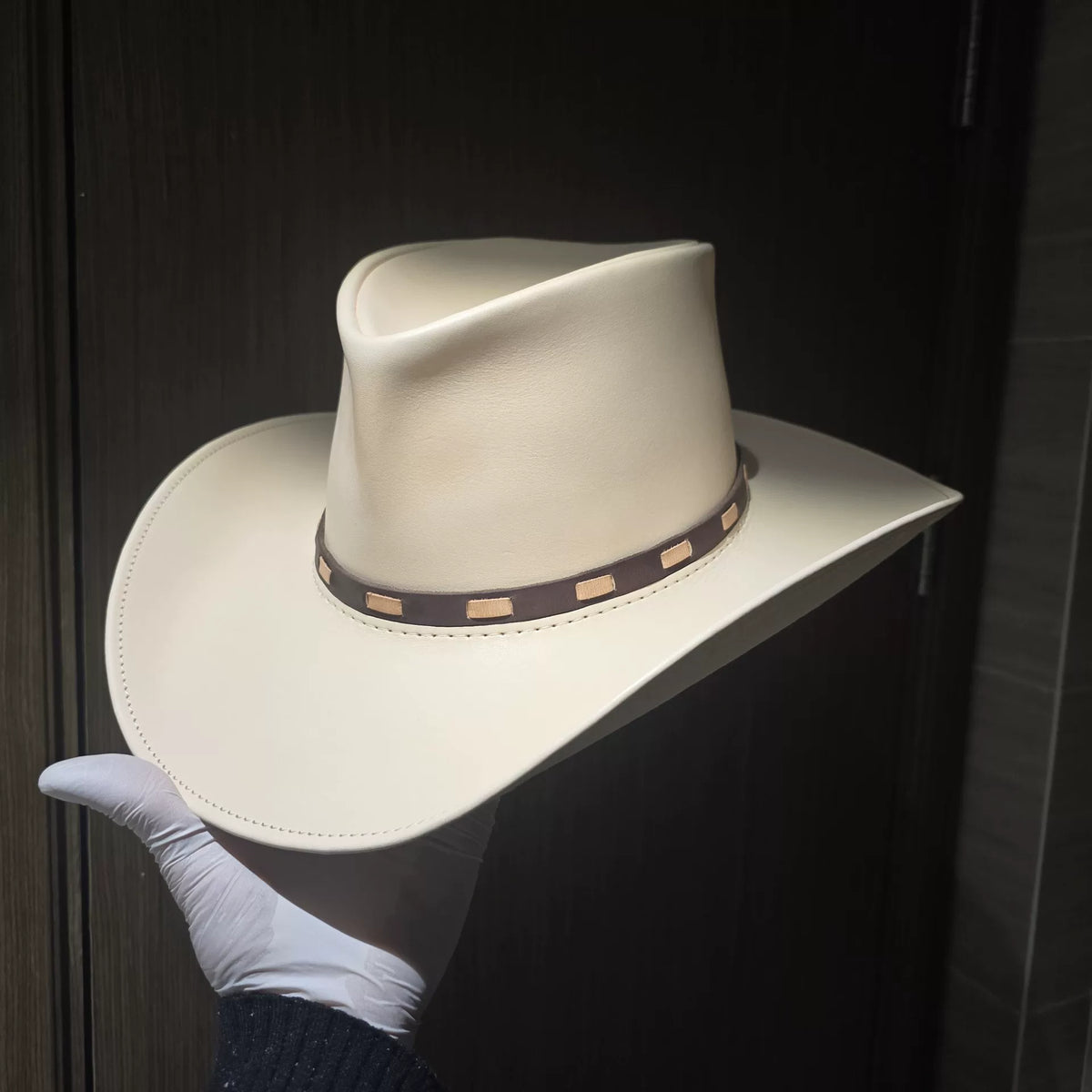 Chapéu Cowboy Western feito à Mão em Couro de Curtimento Vegetal