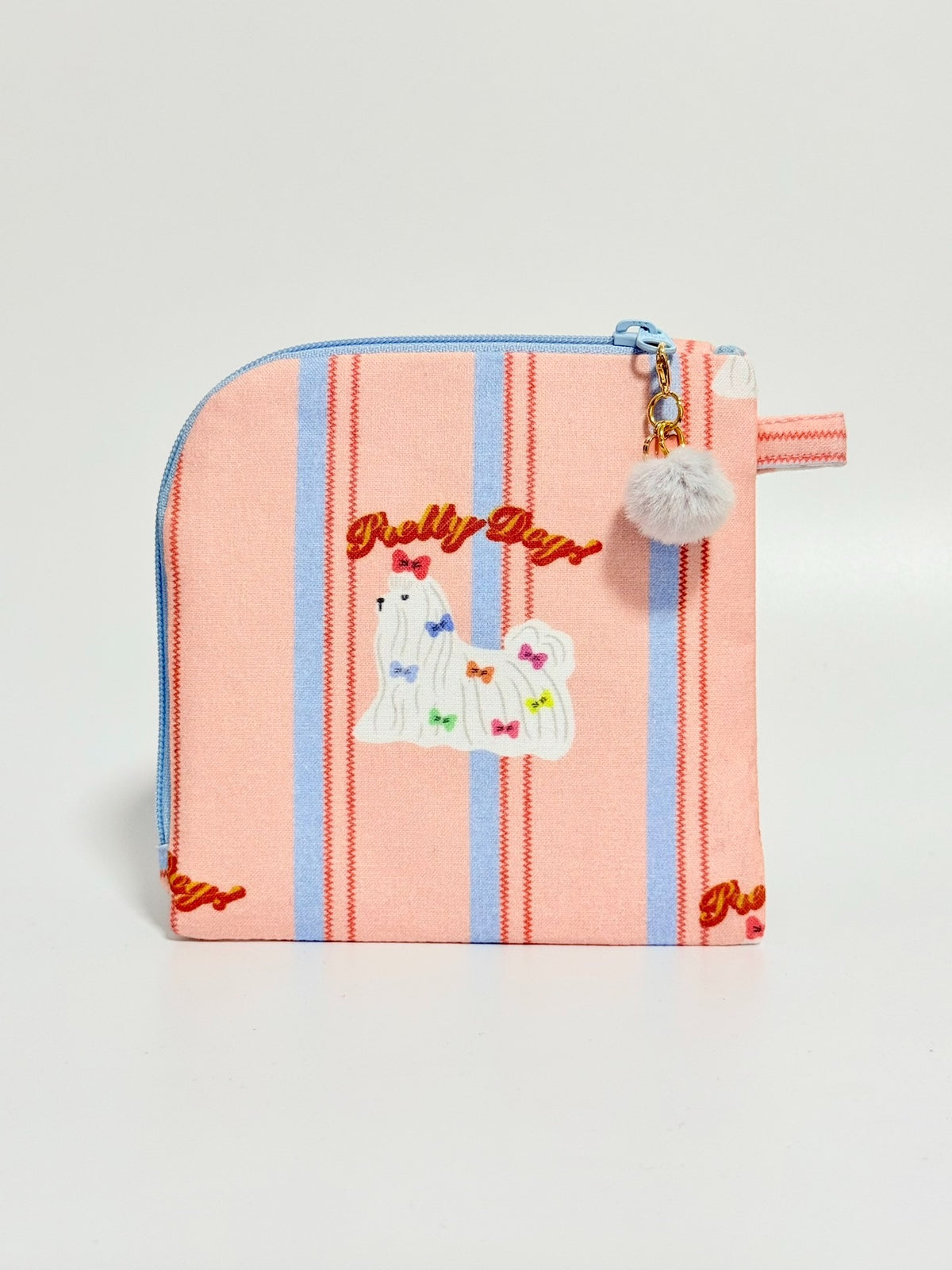 Zippered Pouch with Dog Print