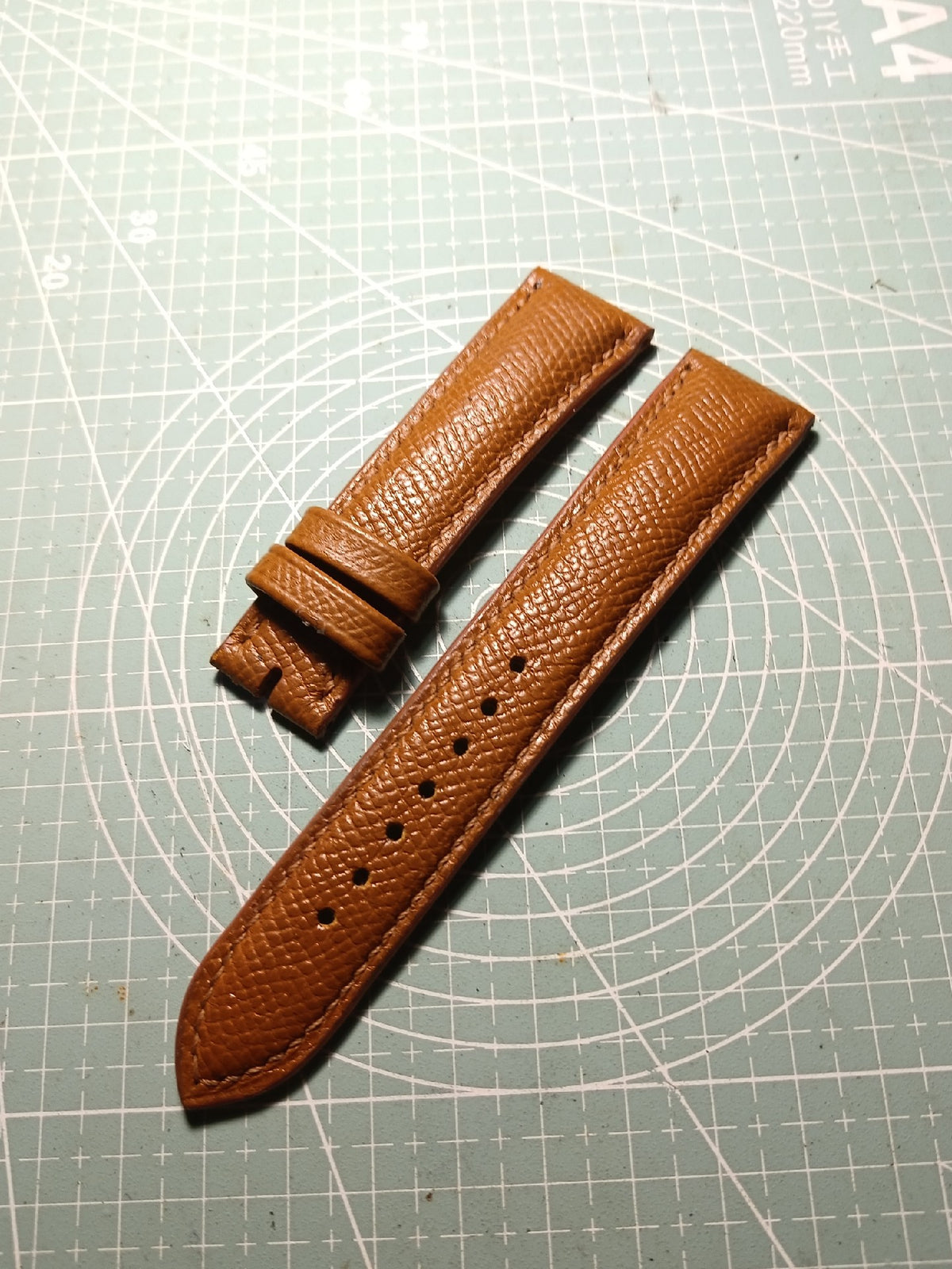 Epsom Leather Watch Strap 21mm Brown
