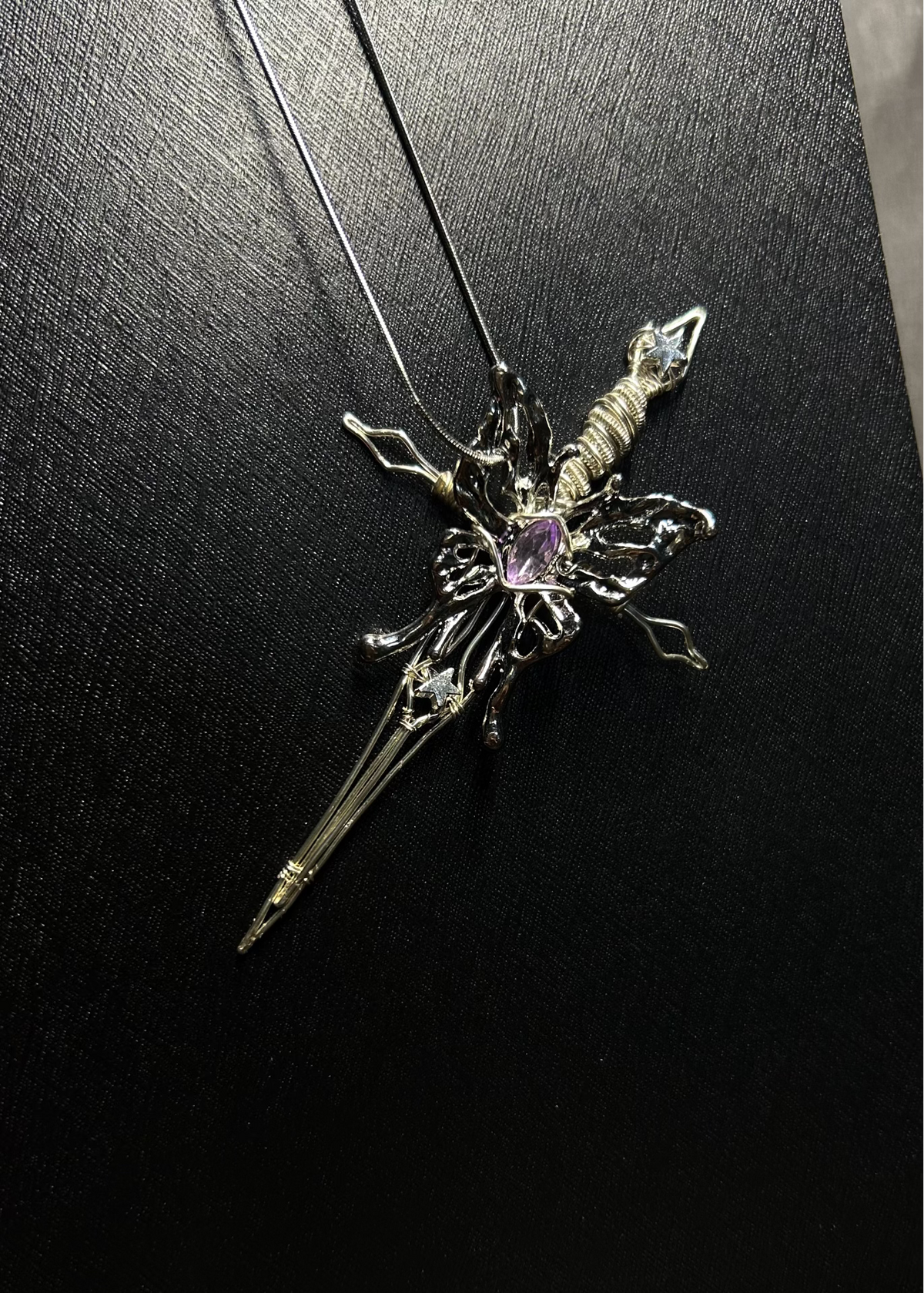 Wire Wrapped Crystal Labradorite Pendant Necklace