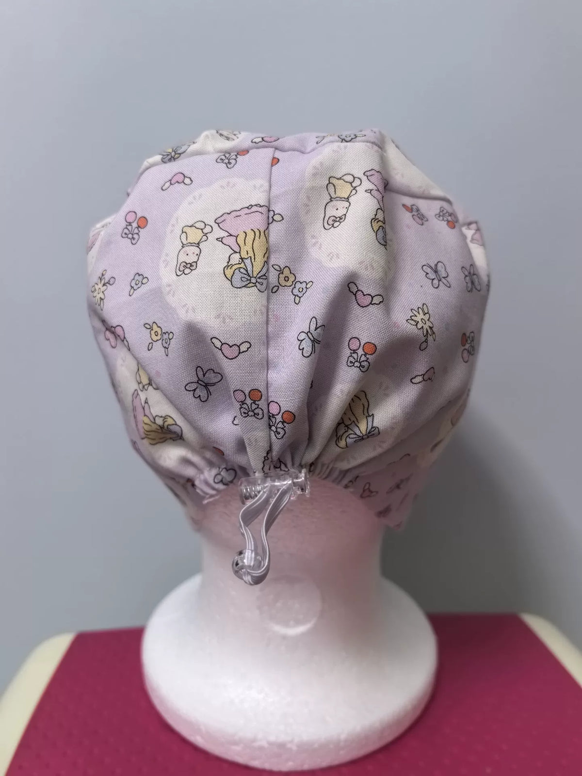 Cuffia chirurgica in cotone a doppio strato rosa
