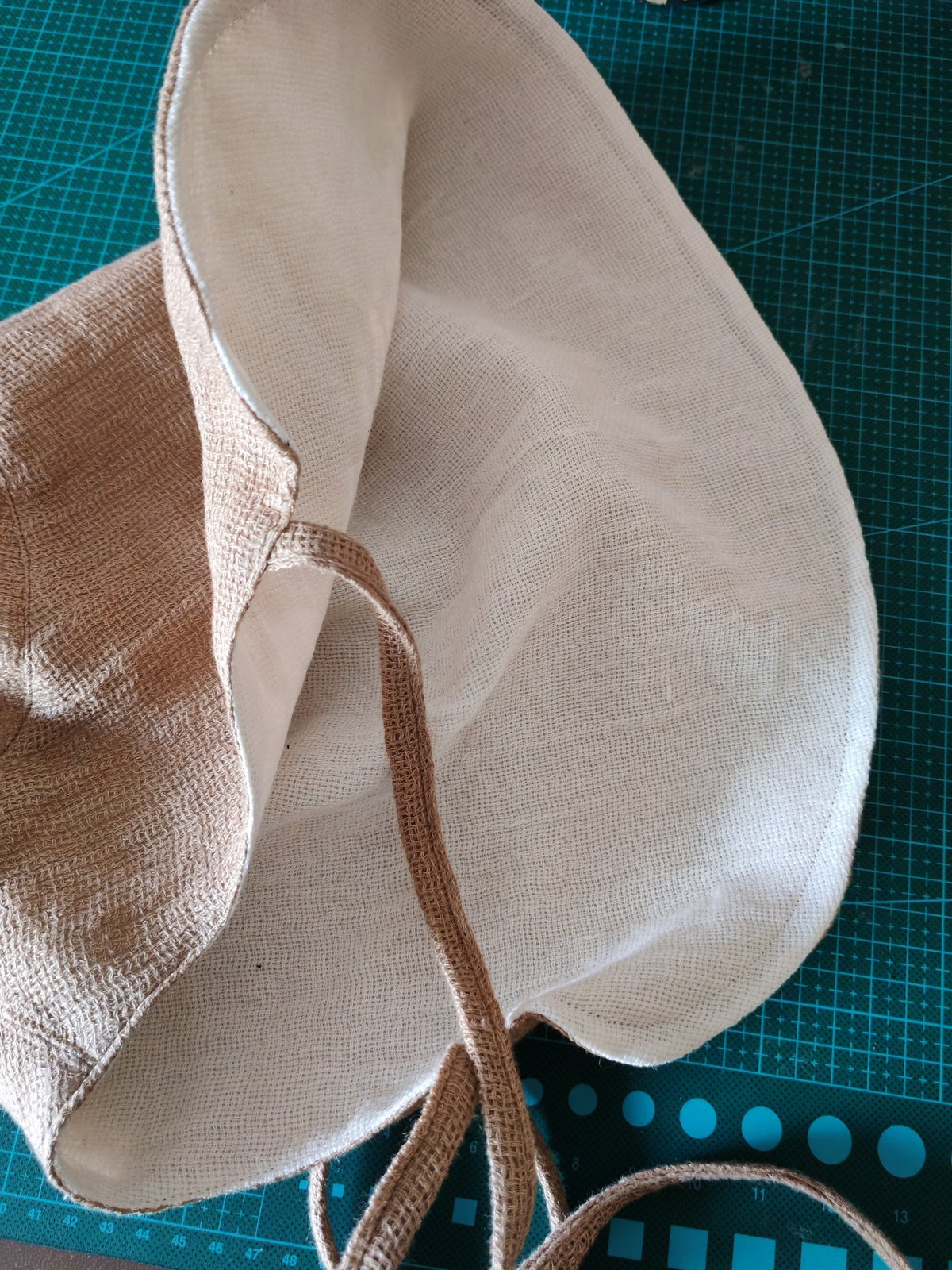 Handmade Hemp Sun Hat with Wide Brim