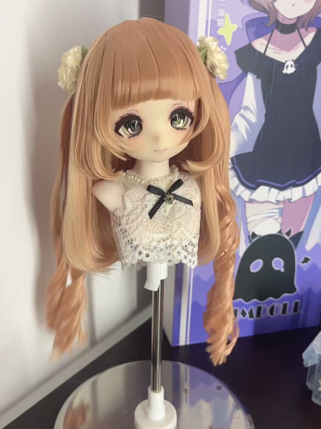 Doll Wig with Twin Tail Curls