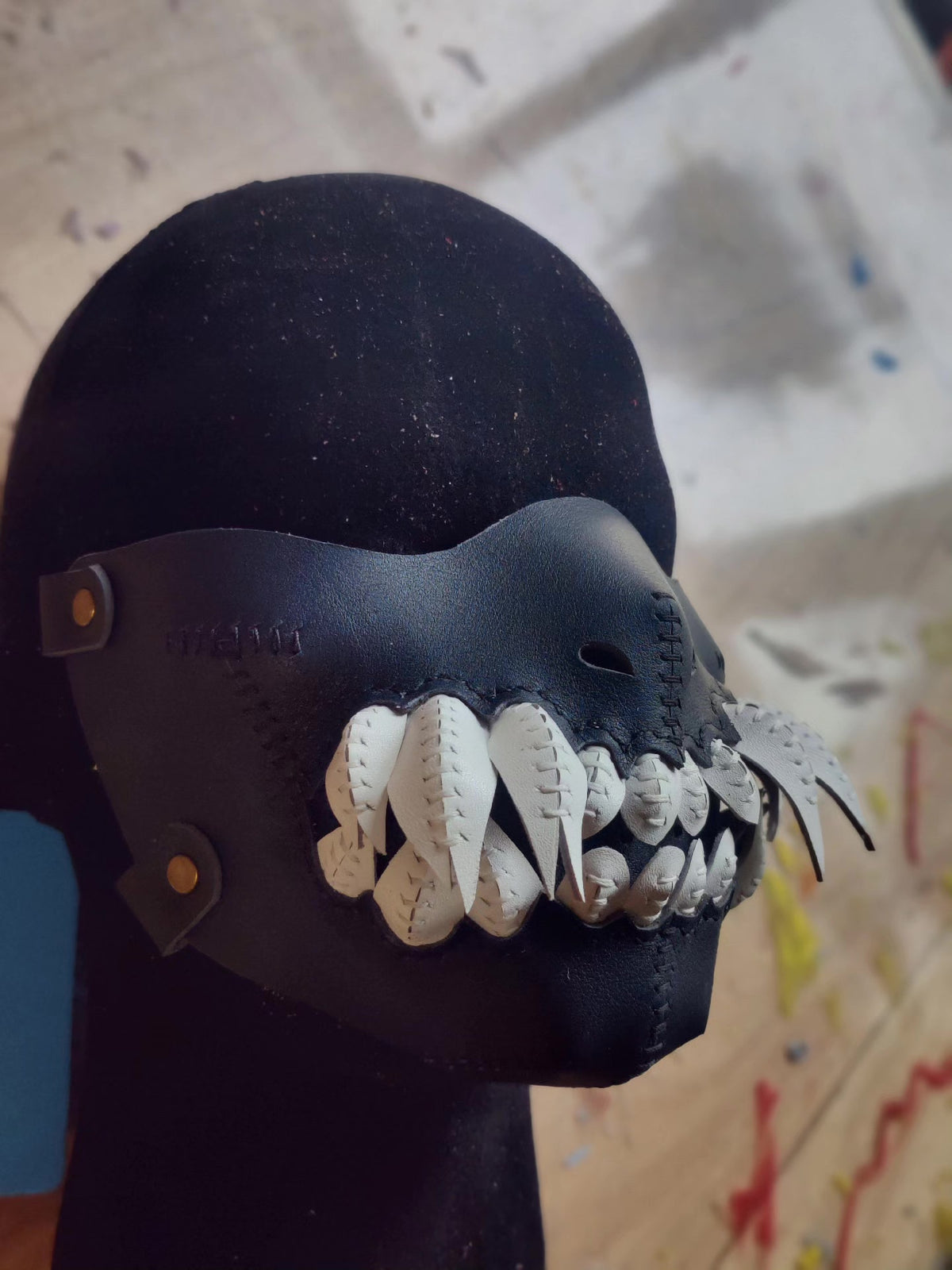 Handcrafted Leather Monster Face Mask