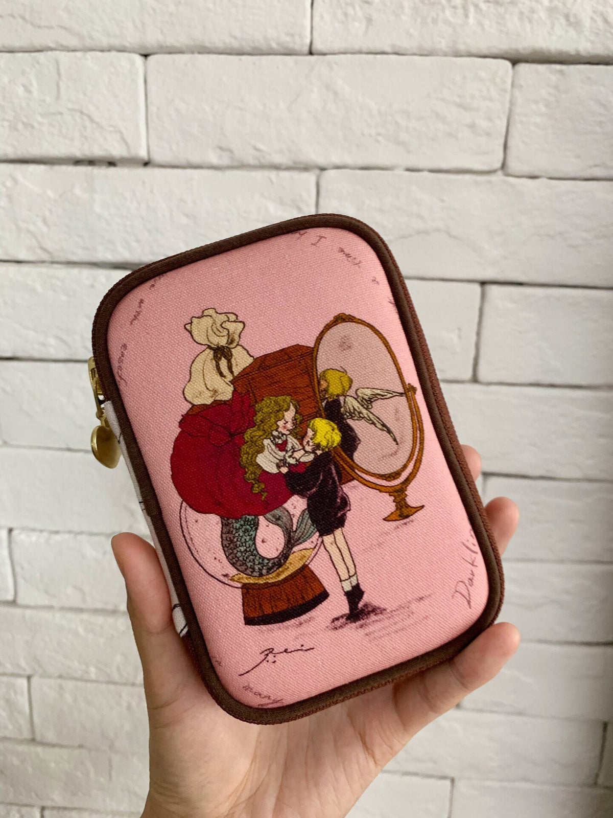 Zippered Organizer Case with Illustrated Panels