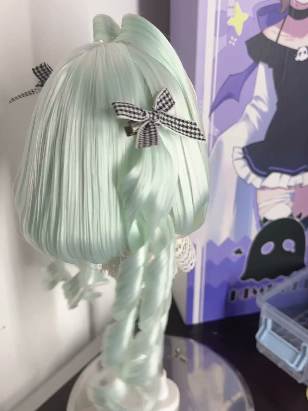 Mint Green Twin Tail Doll Wig