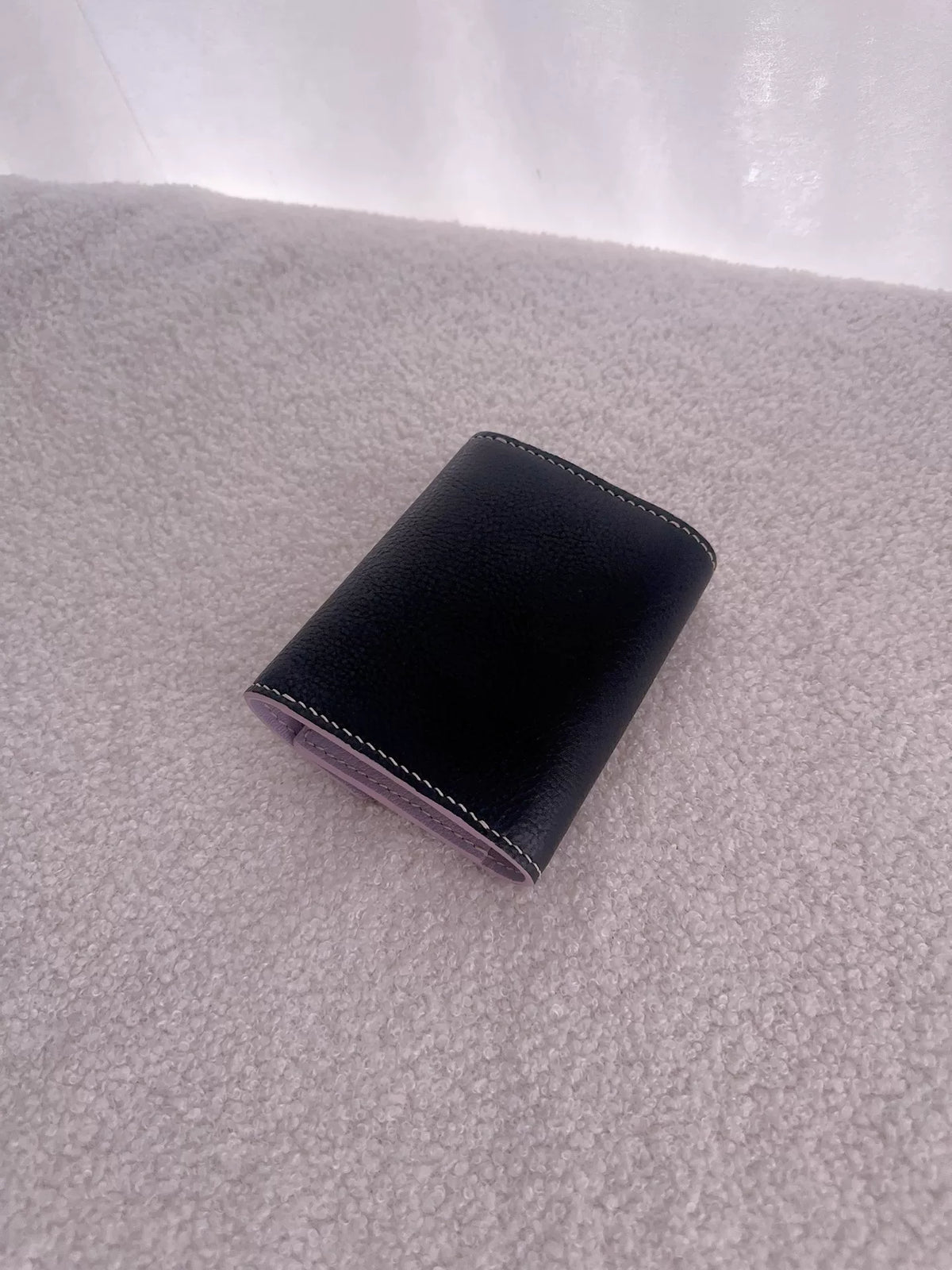 Black Pebbled Leather Six Ring Binder