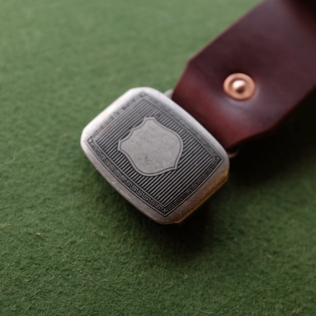 Horween Leather Belt with Hinge Buckle