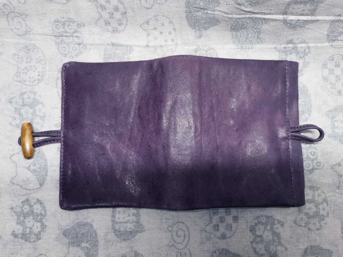 Purple Oil Wax Sheepskin A7 Notebook Cover