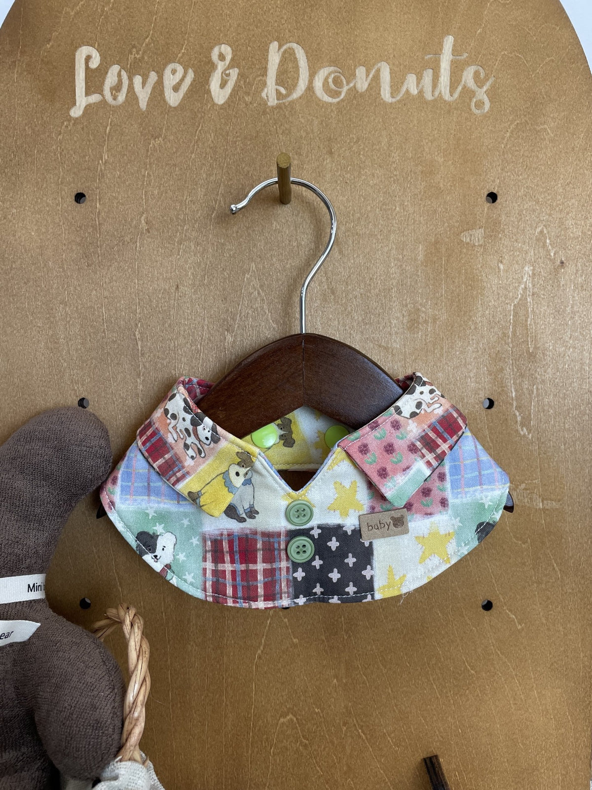 Patchwork Dog Shirt Collar Pet Bib