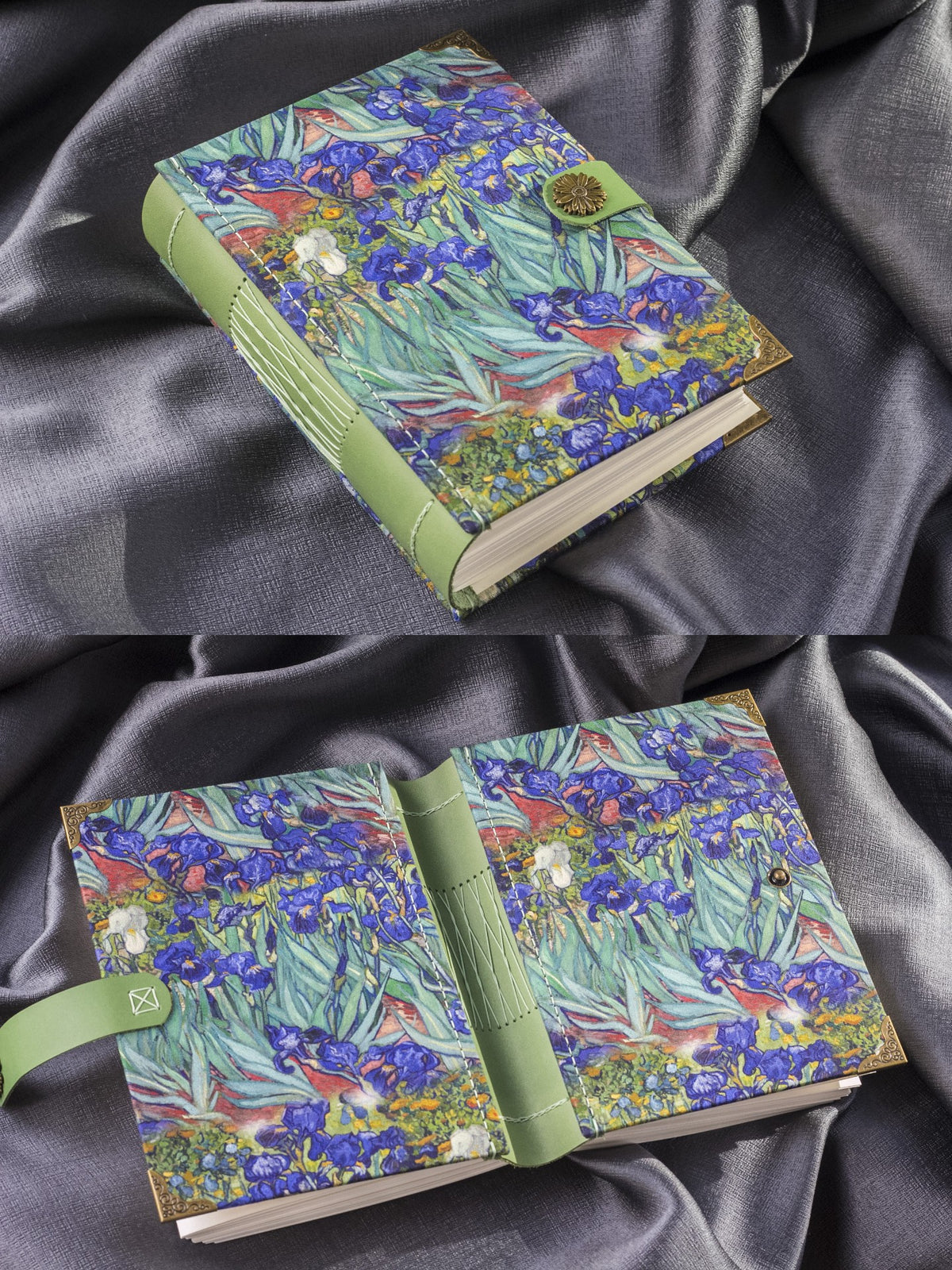 Cuaderno artesanal floral Iris