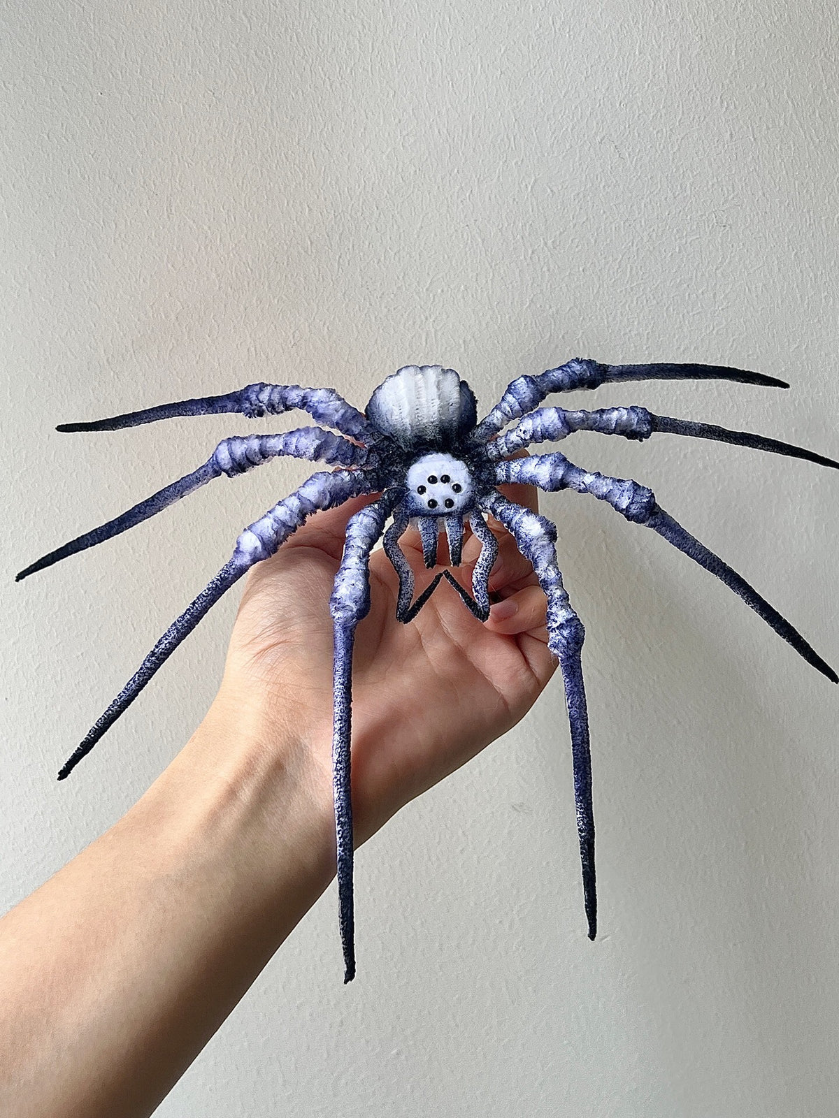 Chenille Stem Plush Spider with Articulated Legs