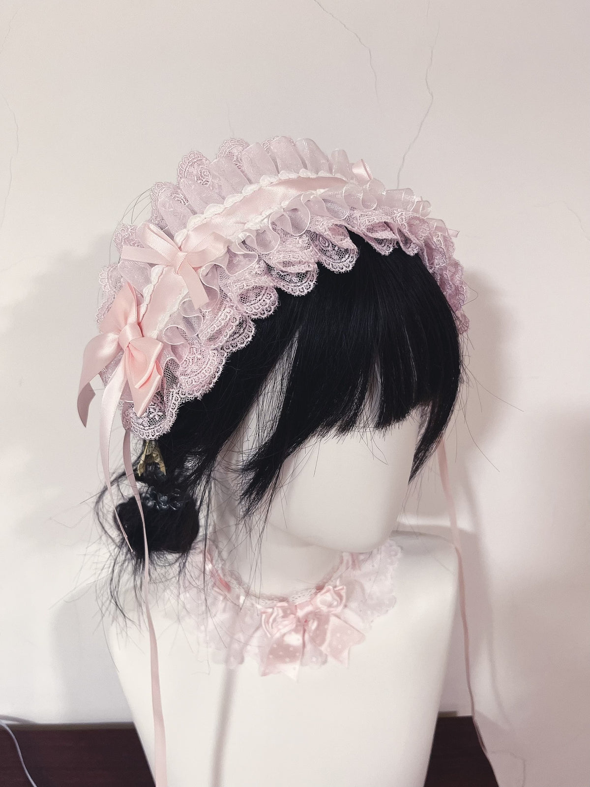 Pink Lolita Handmade Lace Headband