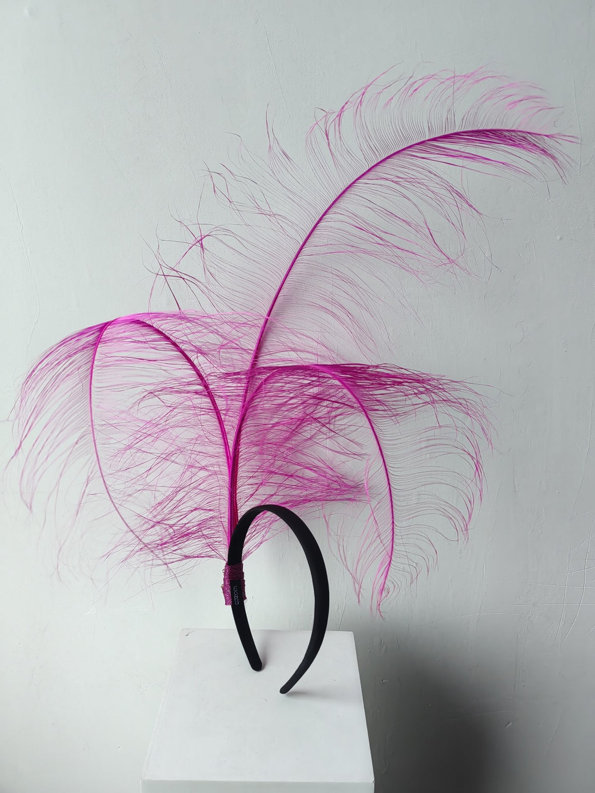 Magenta Feather Hair Headpiece