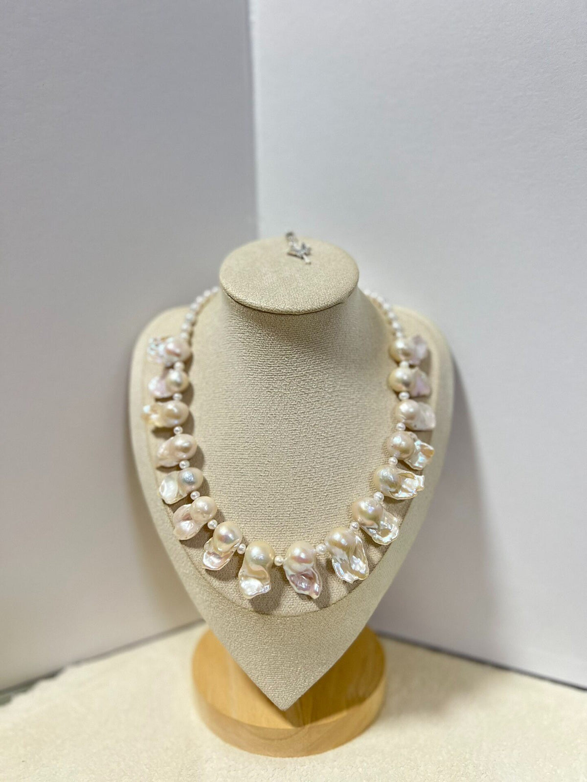 Dual Strand Baroque Pearl Collar Necklace