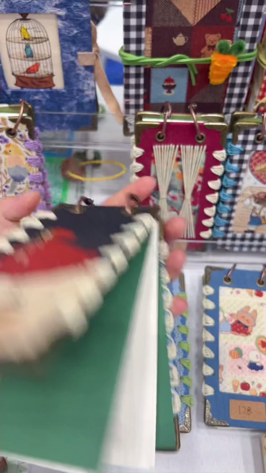手作り布製糸綴じポケットノート