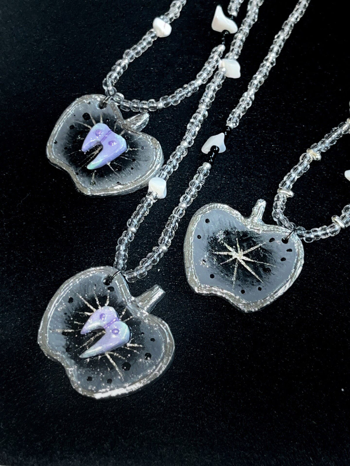 Stone Clay Apple Pendant Necklace