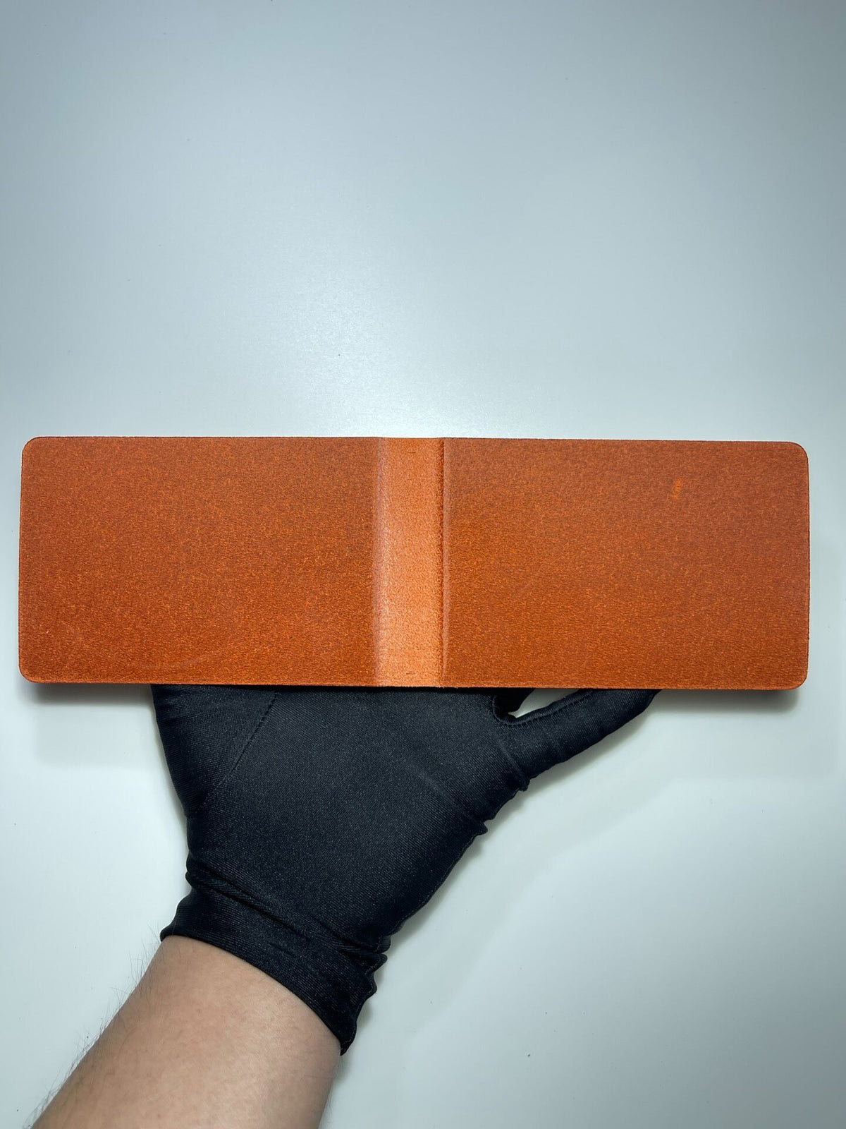 Handmade Leather Planner Cover Orange Fog Wax