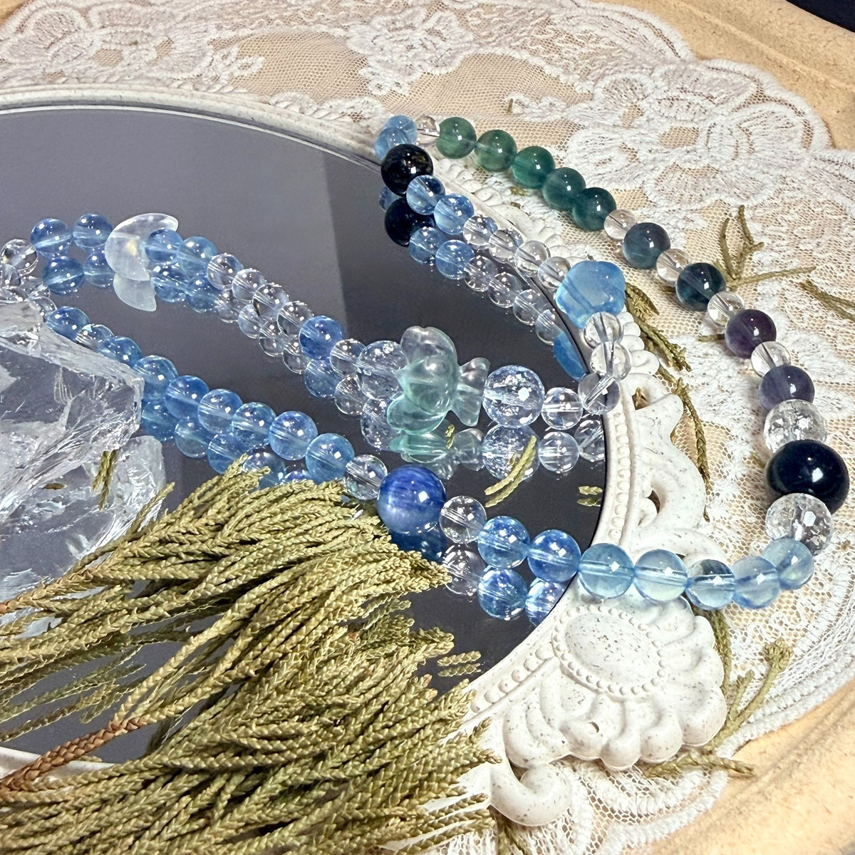 Aquamari Multi Wrap Ketting Armband