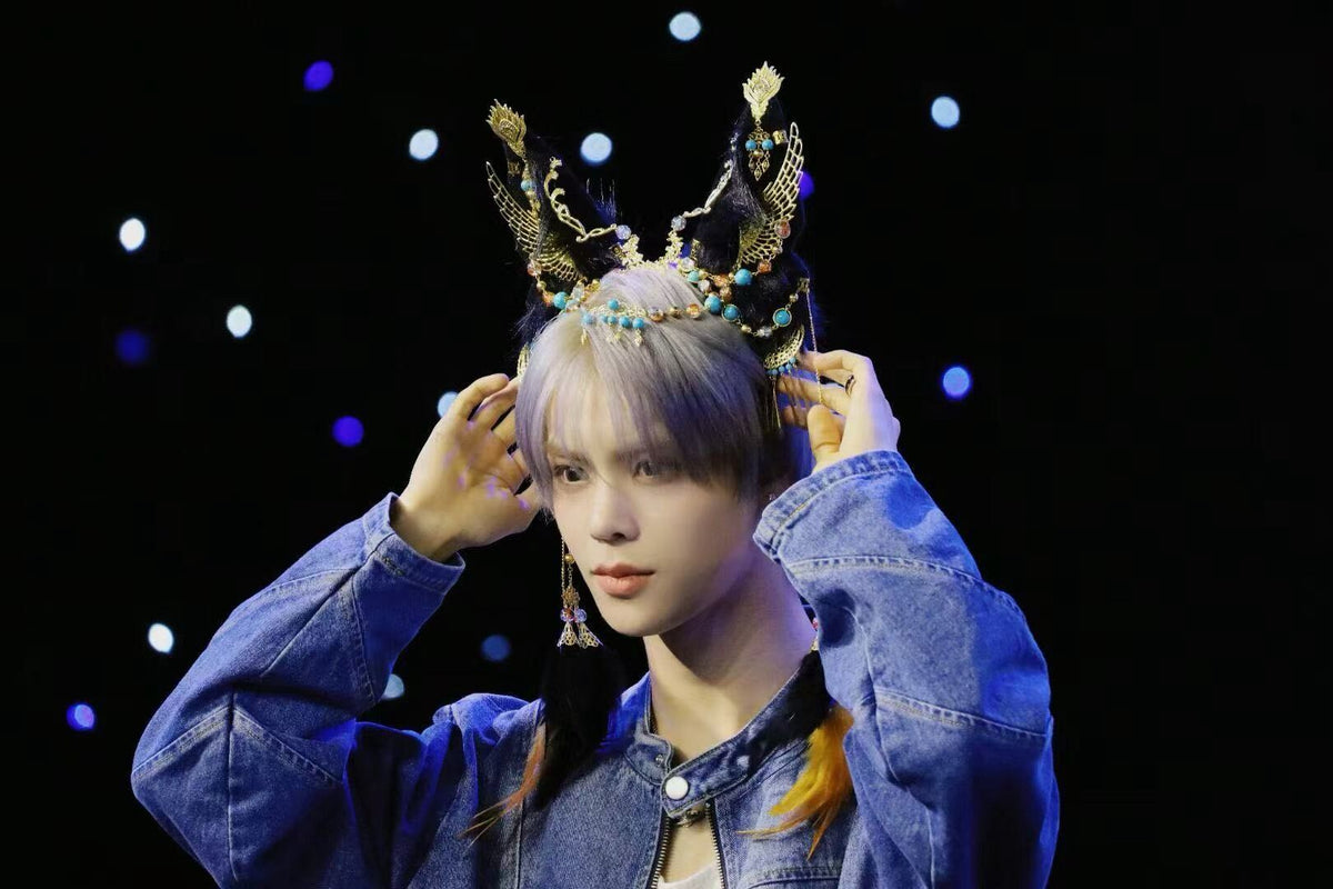 Wolf Ear Headpiece with Gold Filigree
