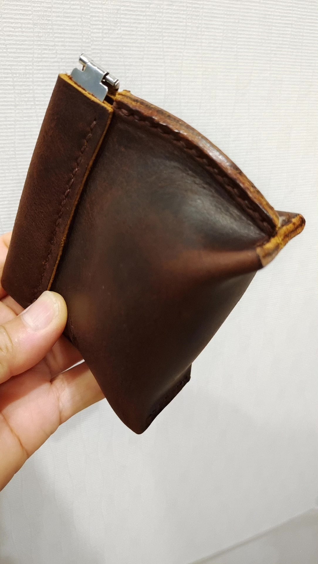 ハンドメイド オイルワックス レザーポーチ