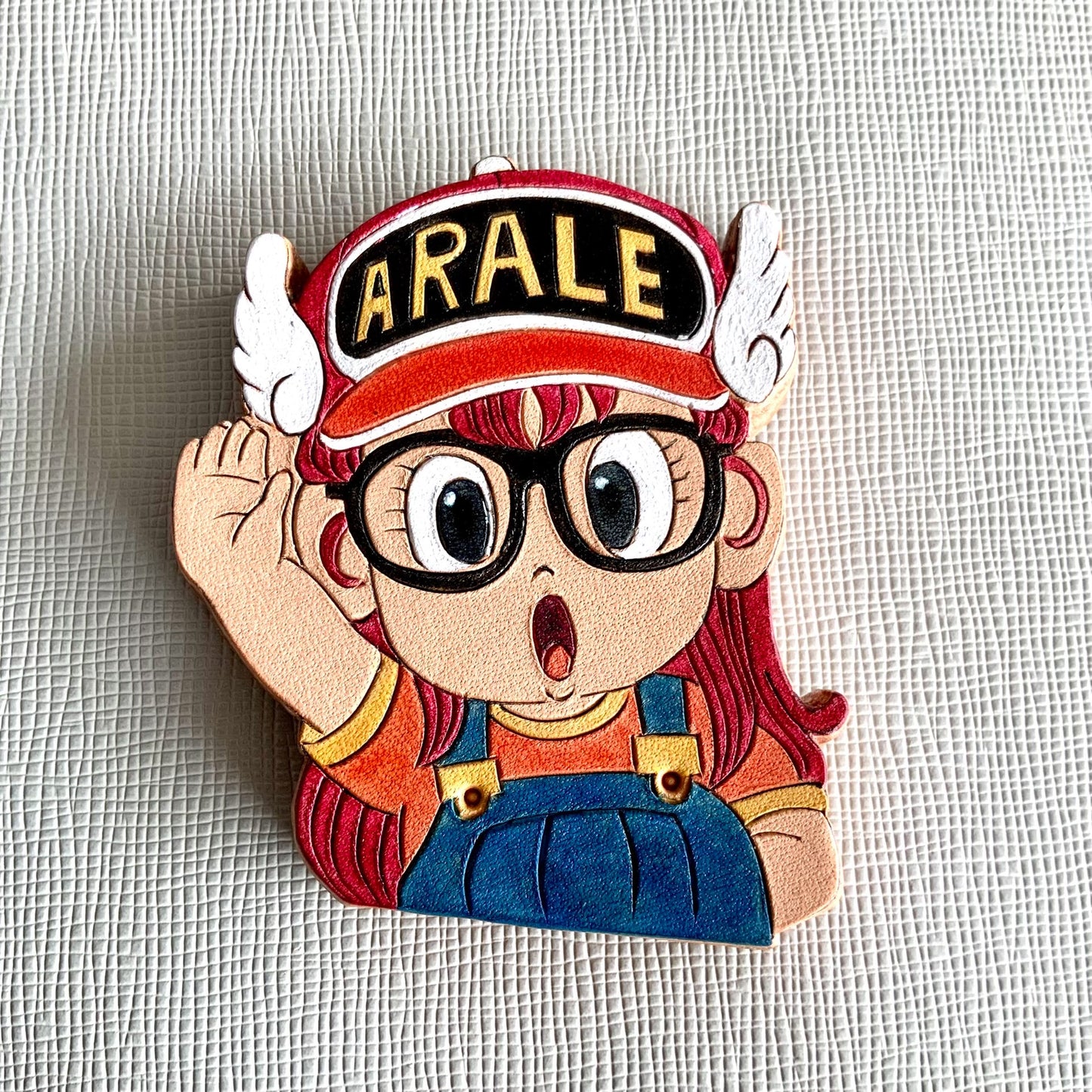 ARALE Magnetic Leather Needle Holder Set with Luck and Mushroom Charms