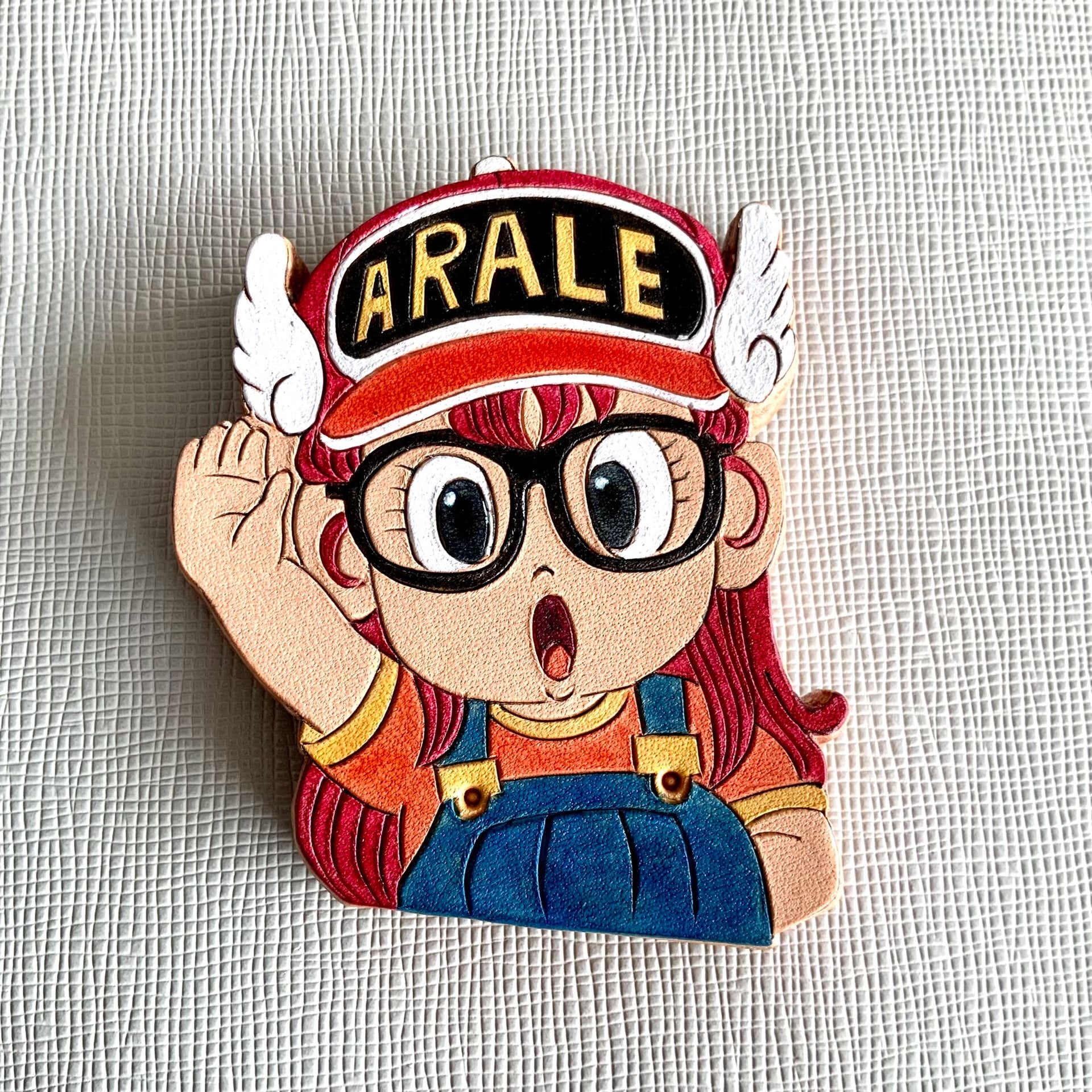 ARALE Magnetic Leather Needle Holder Set with Luck and Mushroom Charms