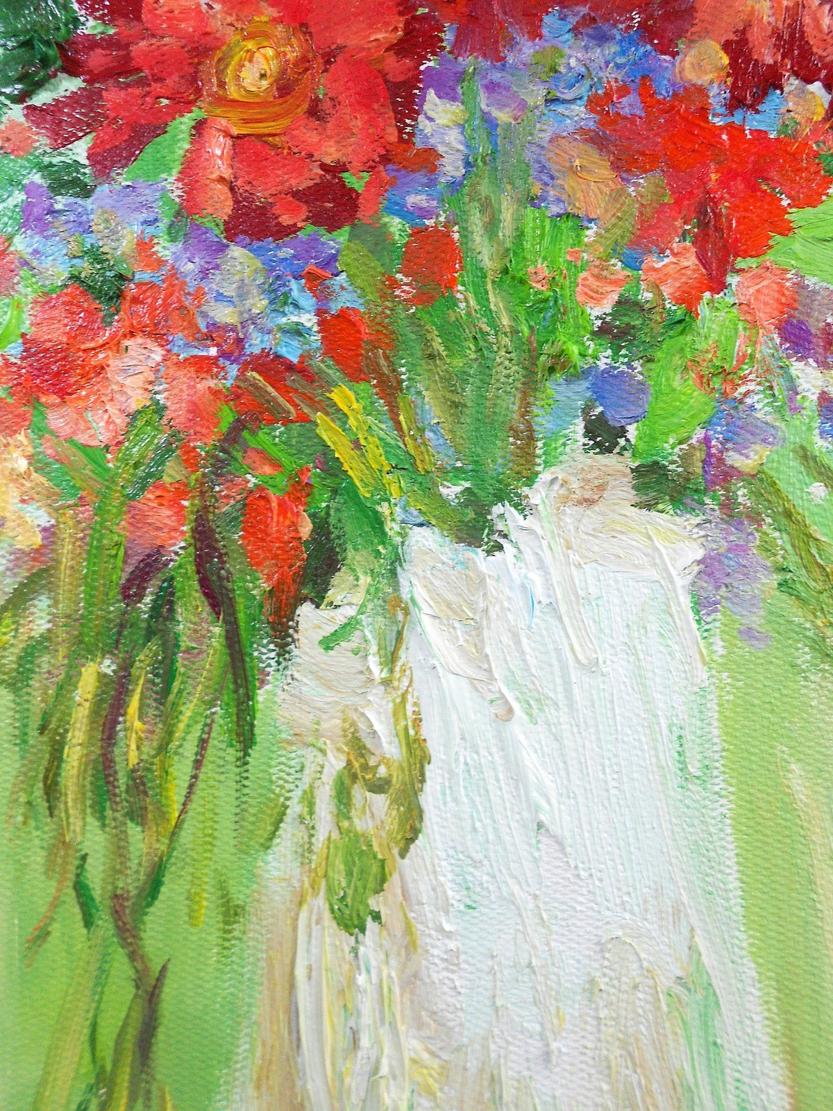 Original Oil Painting Spring in Vase