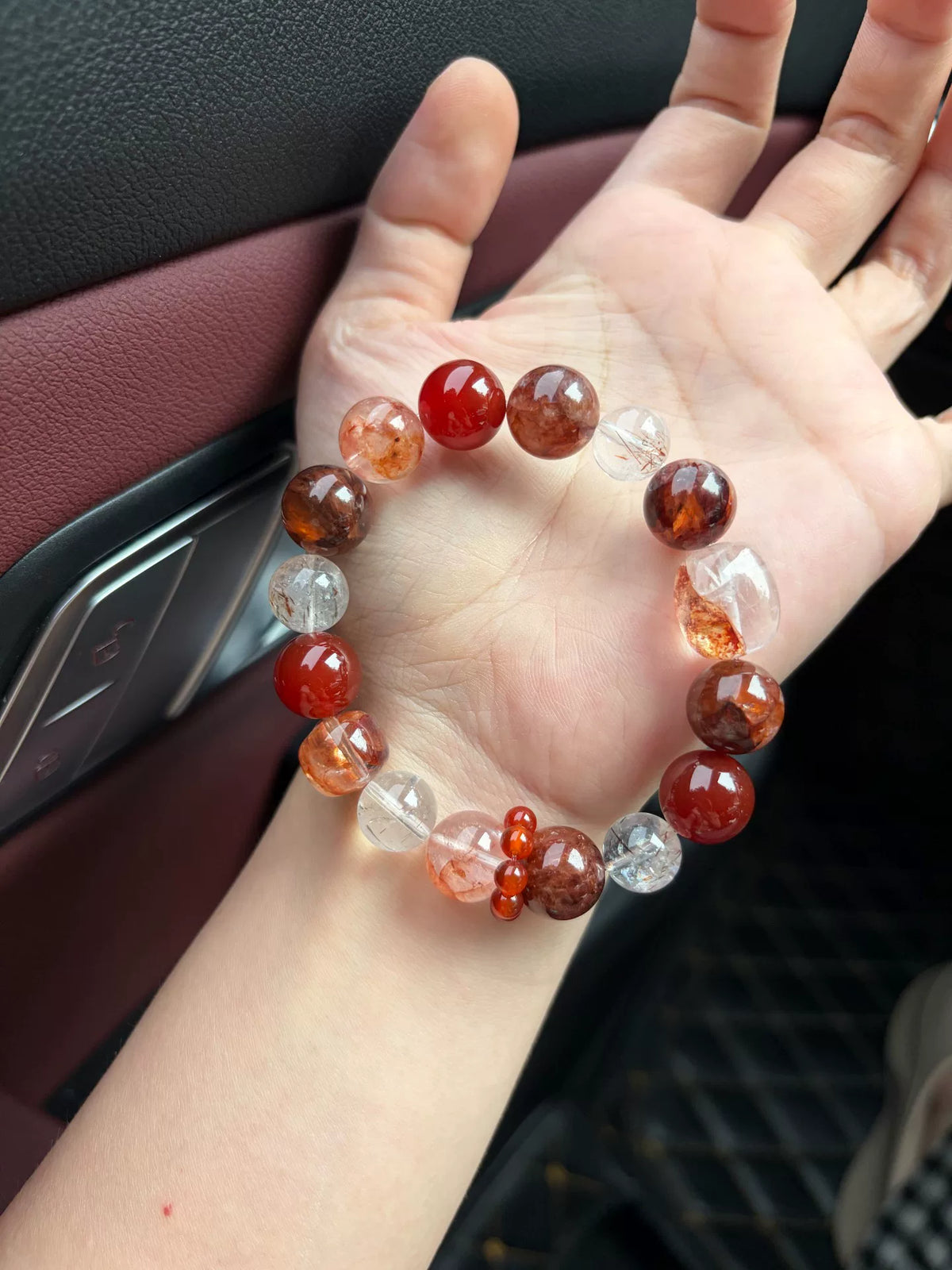 Bracelet en perles de pierres mélangées fait main