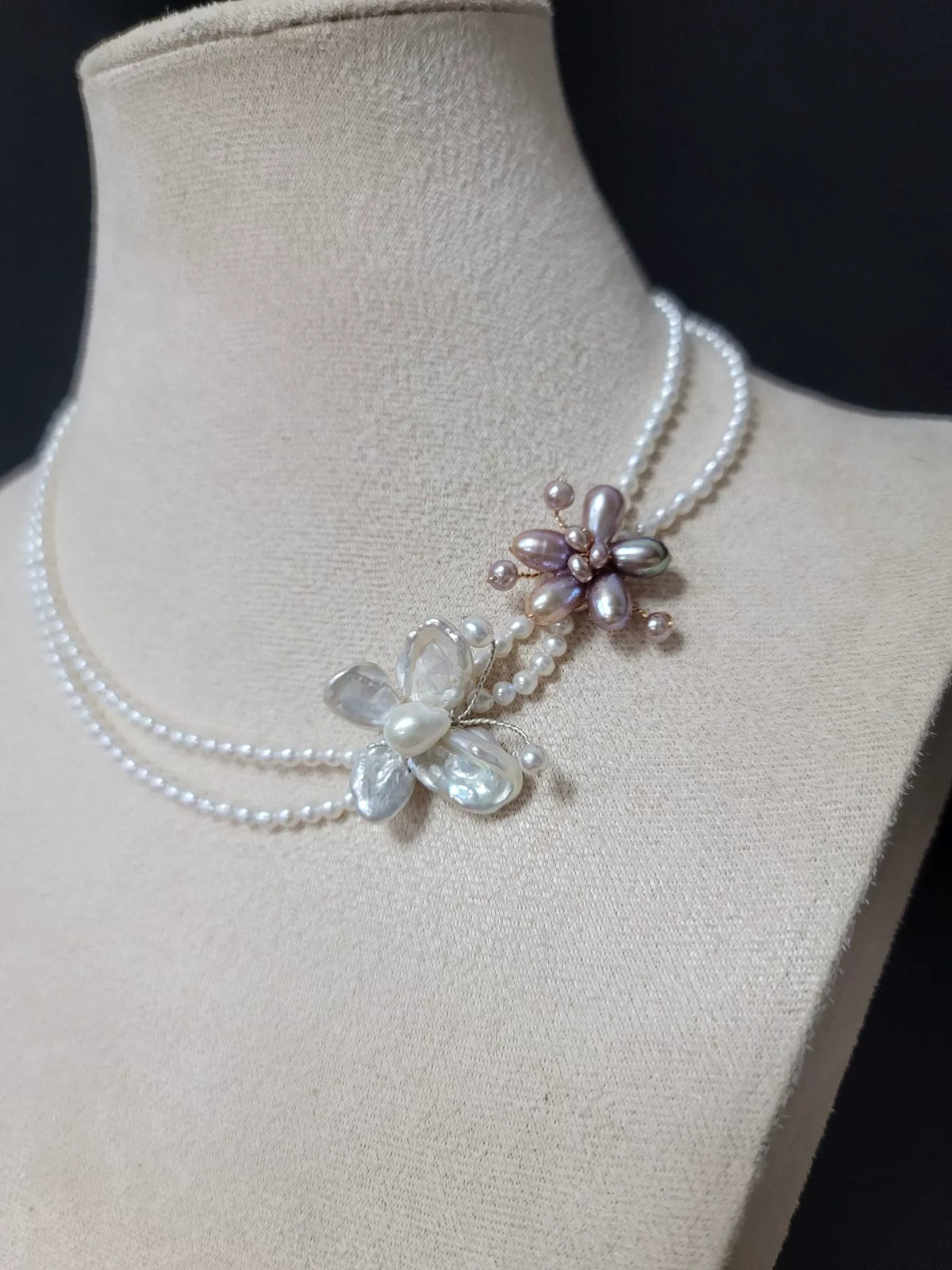 Natural Pearl Double Layer Necklace