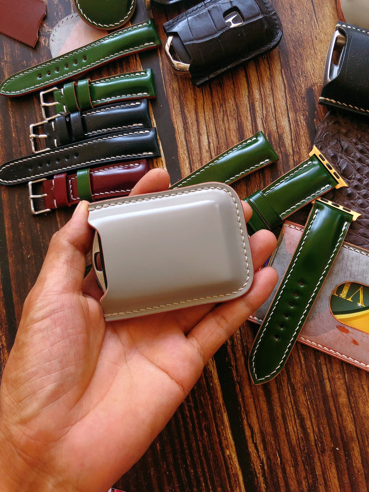 Grey Shell Cordovan Volvo Key Case