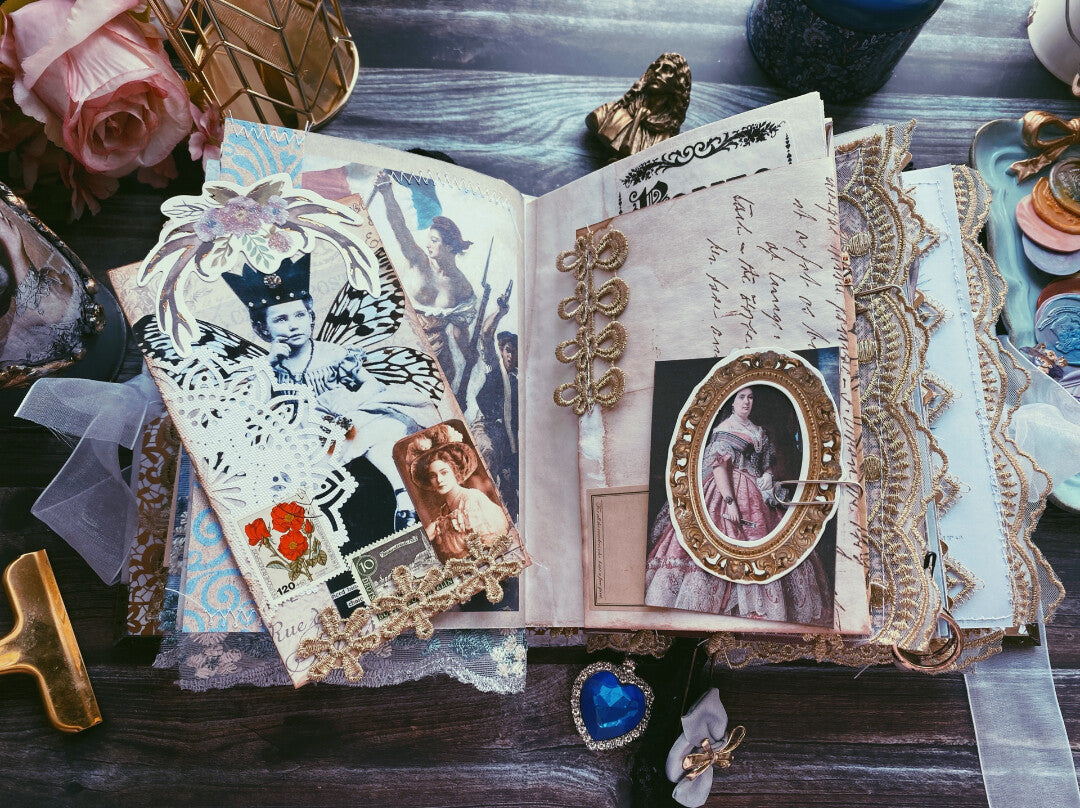 Carnet Junk Journal A5 Cour Royale Vintage