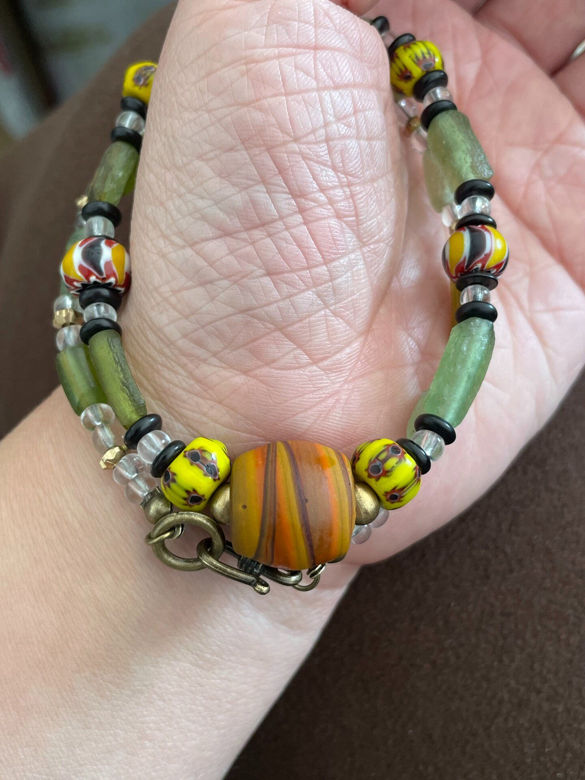 Ancient Roman Glass Bead Necklace