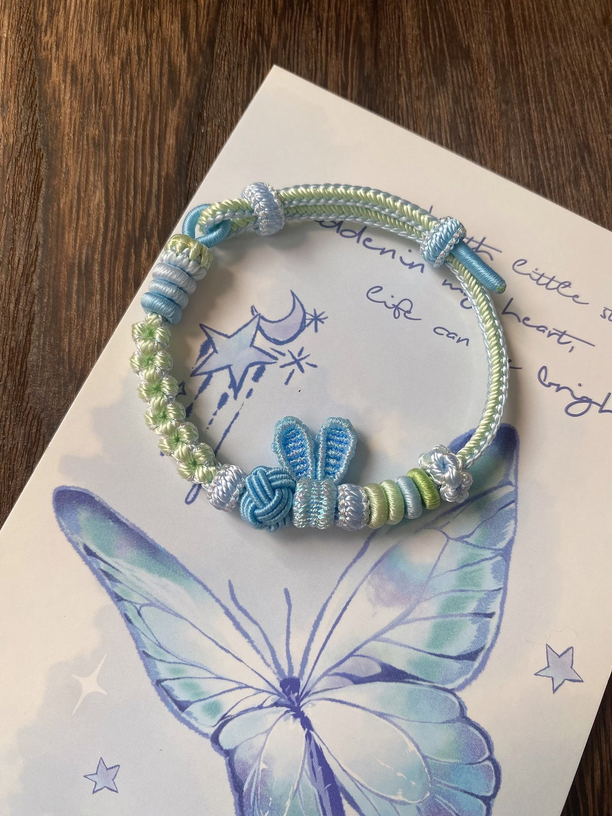 Handwoven Butterfly Knot Bracelet Adjustable Fit