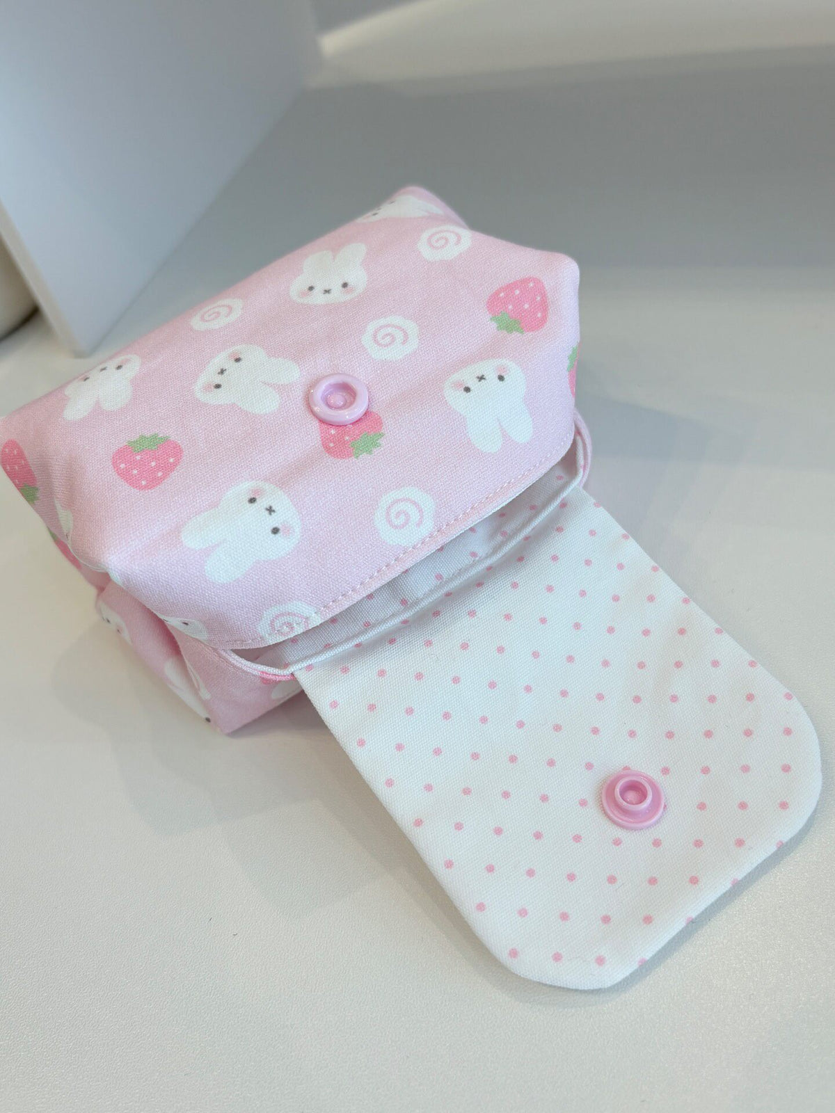 Handmade Pink Miffy Pouch Cotton Canvas