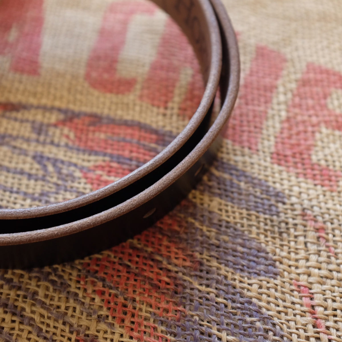 Horween Leather Belt Set Silver Plated