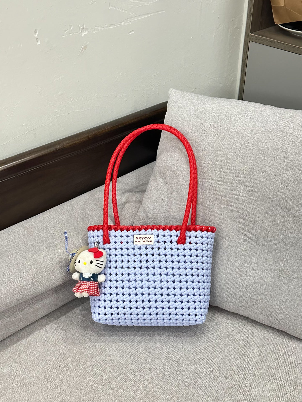 Handwoven Two-Tone Tote Bag