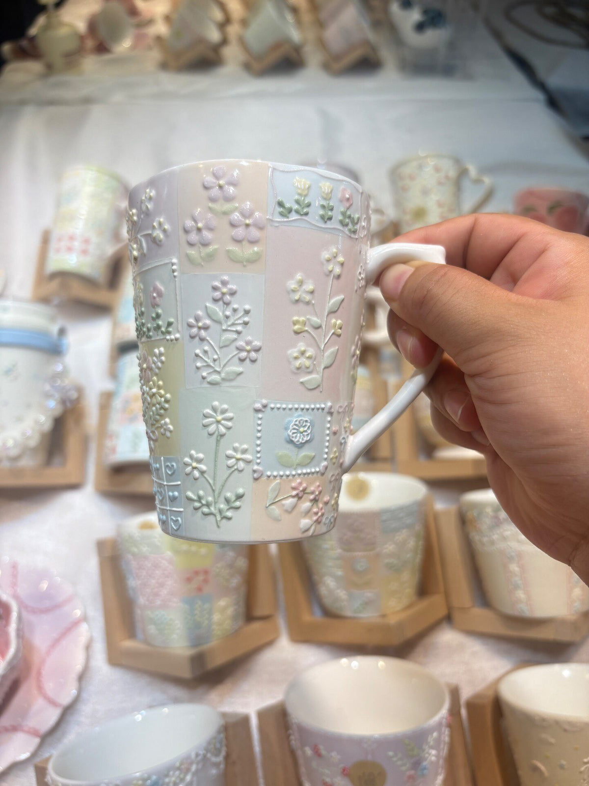Ceramic Patchwork Floral Mug 400ml