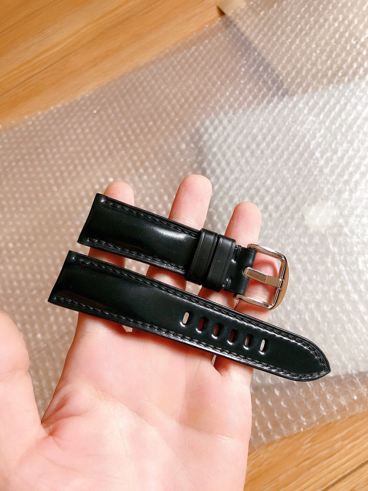 Double Sided Horween Shell Cordovan Watch Strap Set