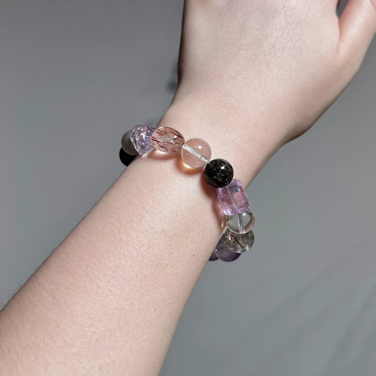 Amethyst Multi Stone Crystal Bracelet