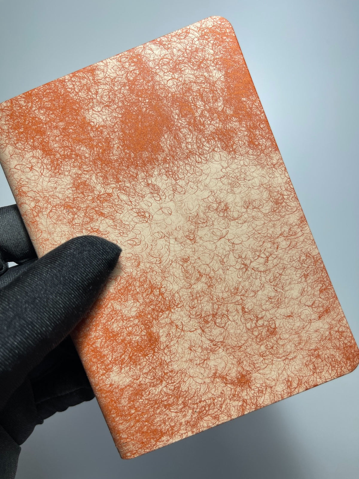 Handmade Plotter Leather Notebook Cover Orange