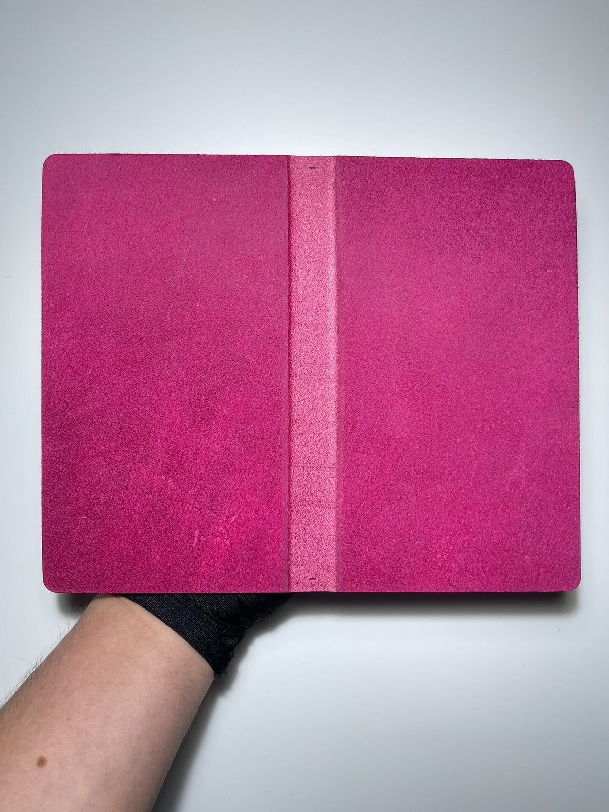 Handmade Leather A6 Loose Leaf Notebook Rose Pink