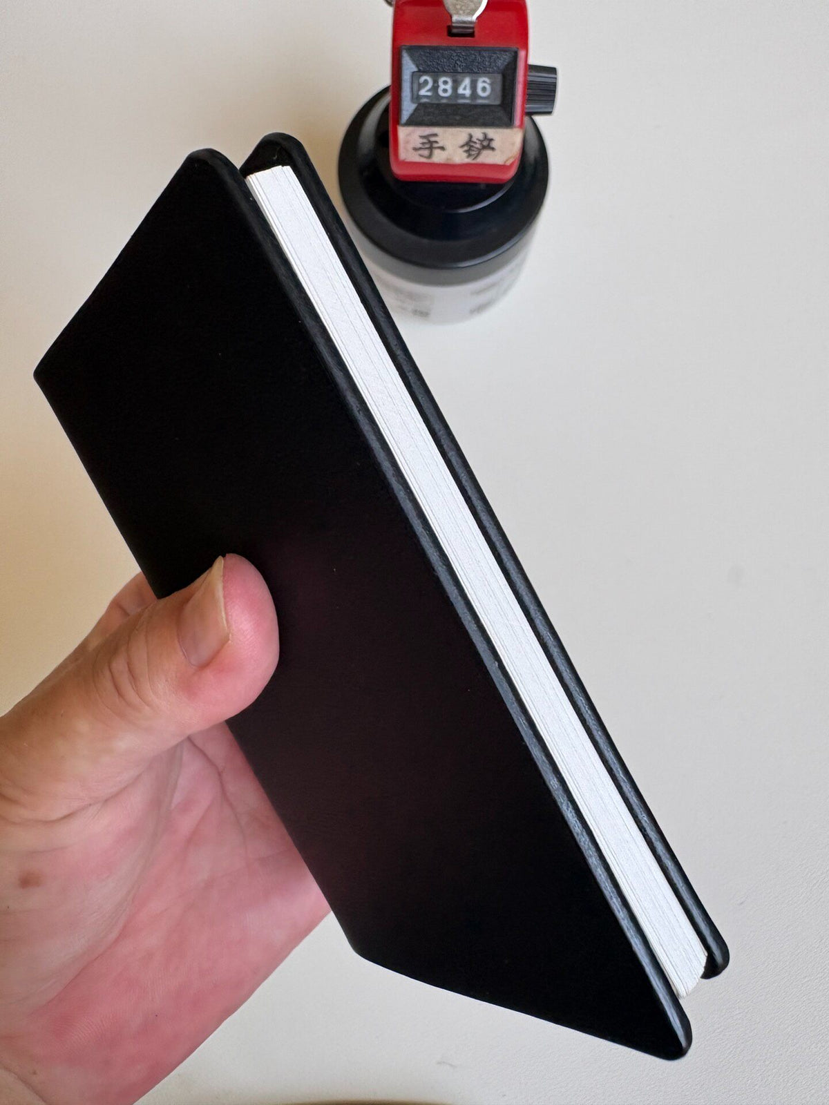 Handmade Black Buttero Leather Binder M5