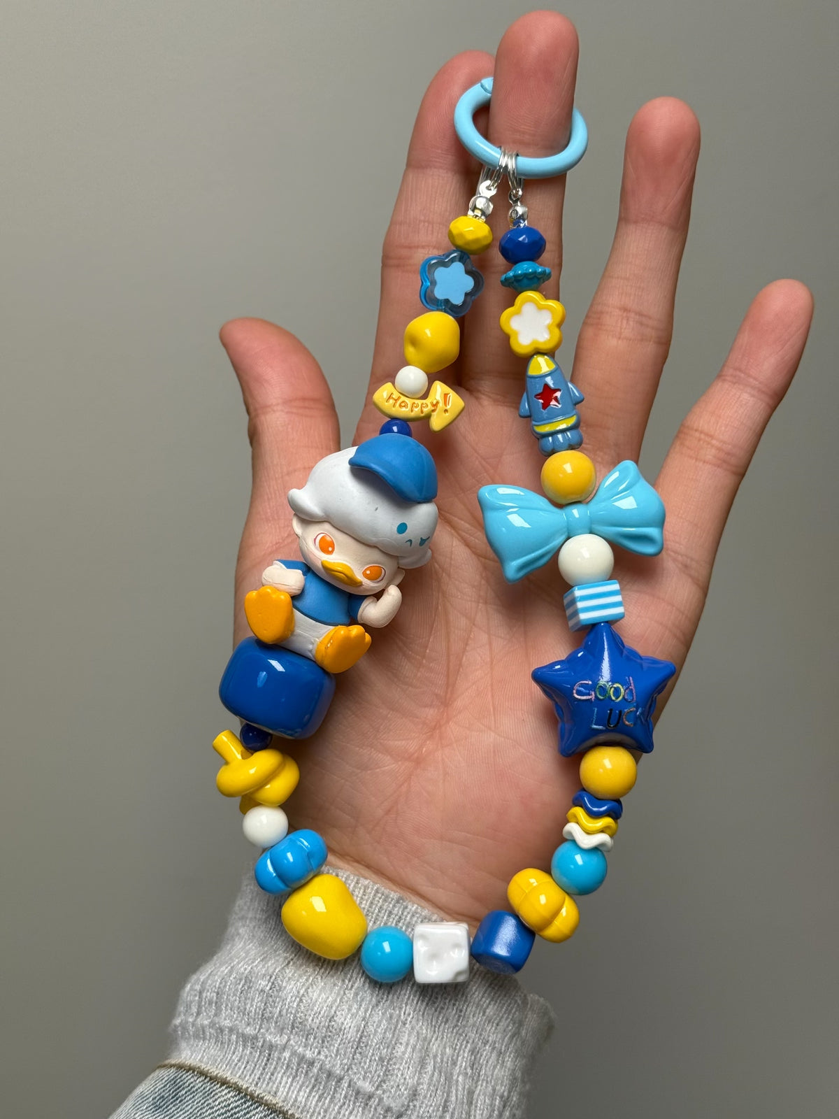 DIMOO Donald Duck Perlenanhänger für Handy & Schlüssel
