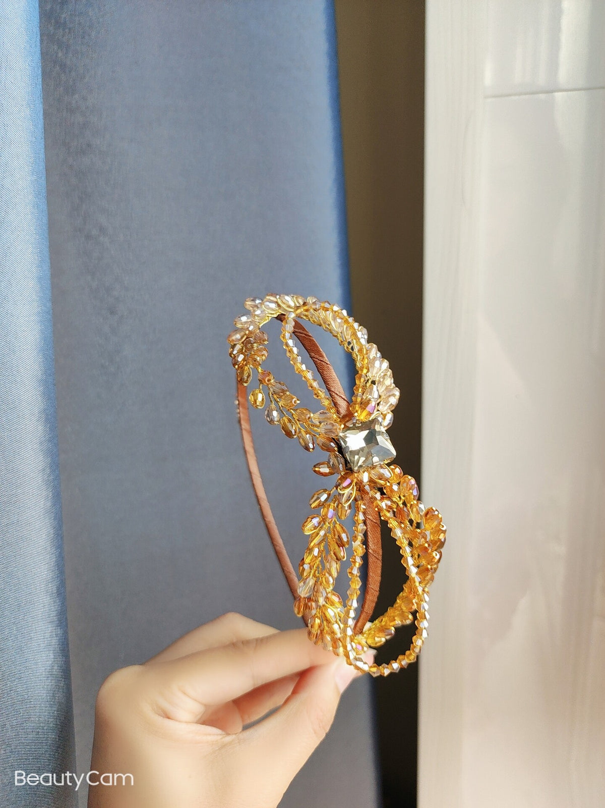 Beaded Wheat Bow Headband Hair Accessory