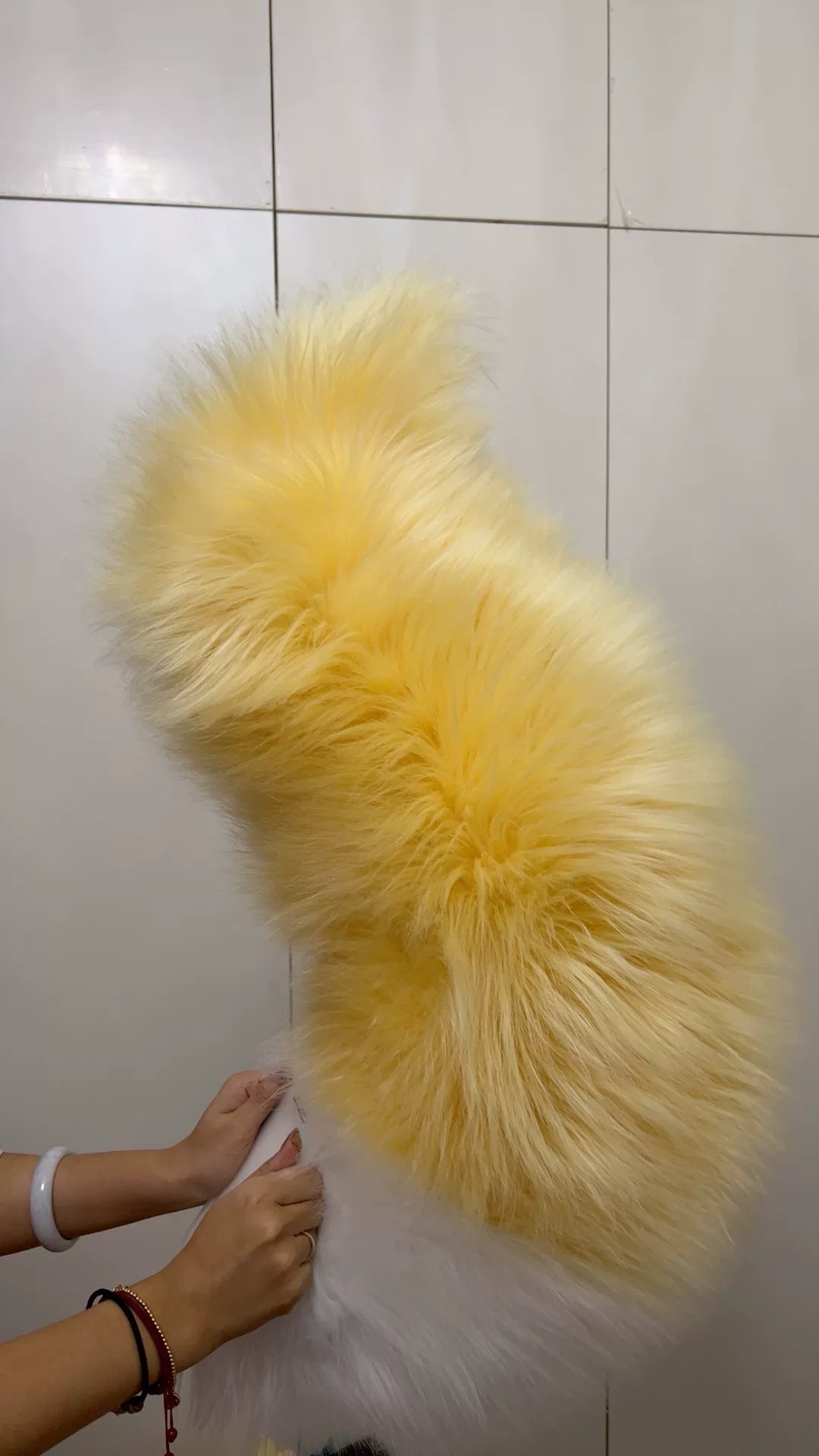 Handmade Yellow Gradient Daji Cosplay Fox Tail